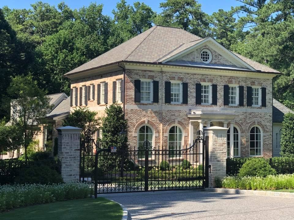 Breathable lime wash finish on exterior masonry by Lazar Stucco — project 15