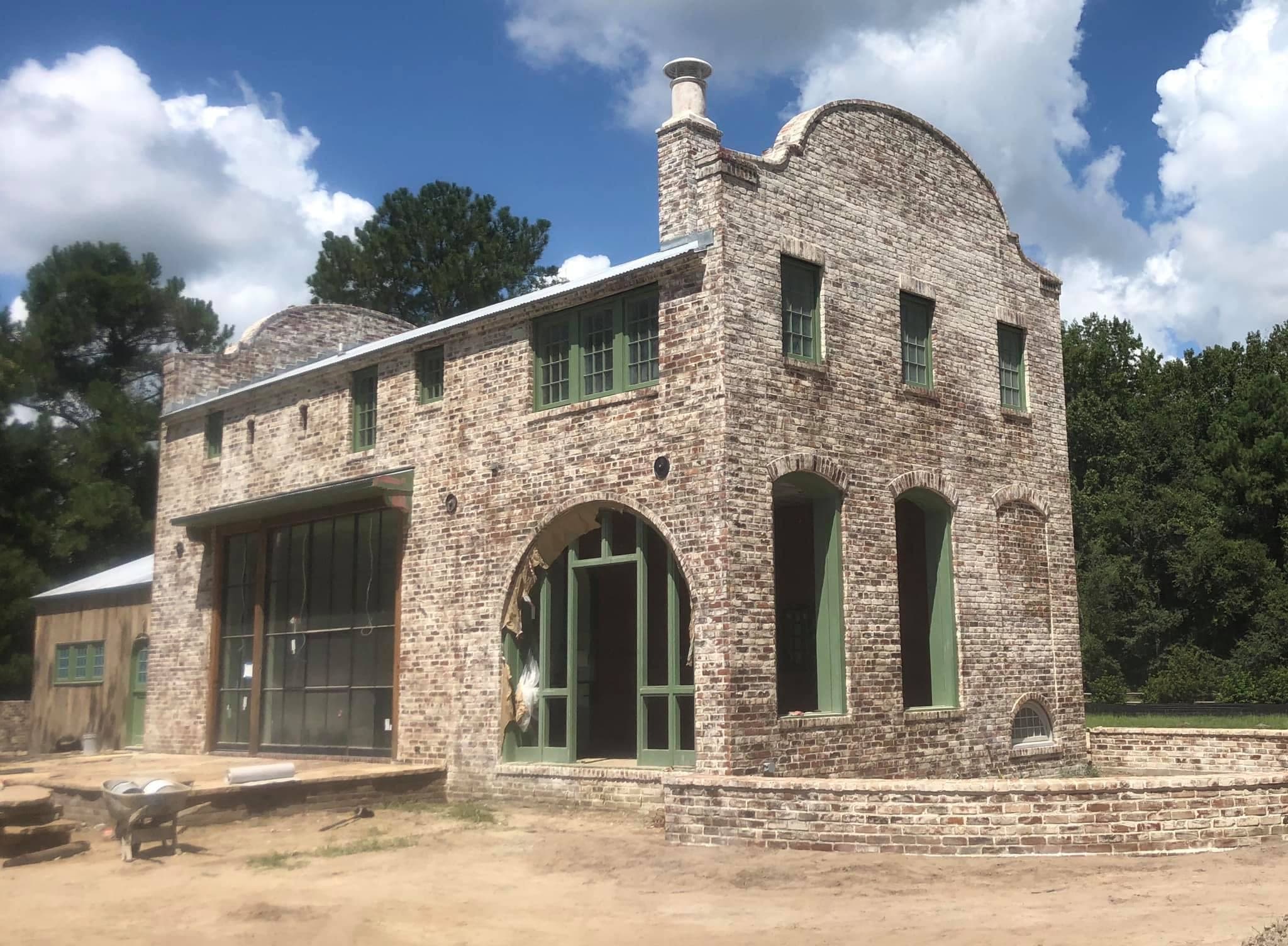 Breathable lime wash finish on exterior masonry by Lazar Stucco — project 2