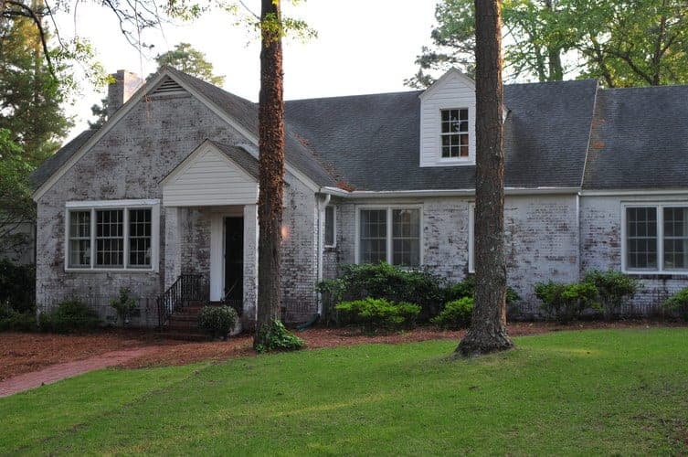 Breathable lime wash finish on exterior masonry by Lazar Stucco — project 7